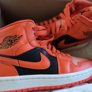 Nike Air Jordan Sneakers - Orange and Black